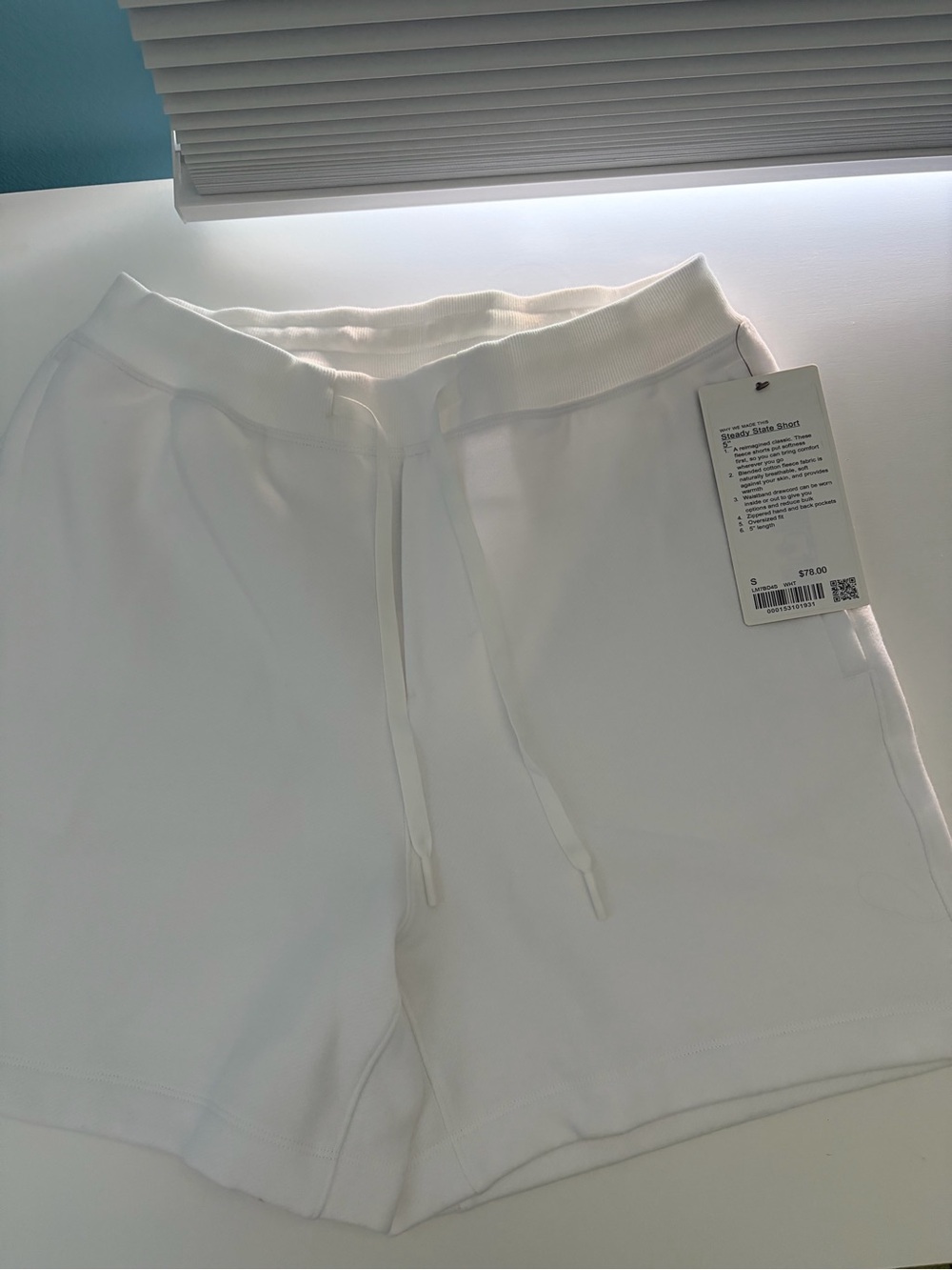 lululemon athletica White Men's Drawstring Sweat Shorts
